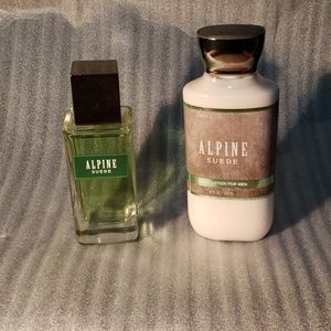 Alpine Suede cologne and lotion